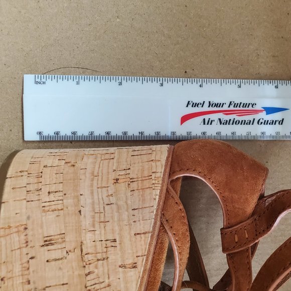 Frye suede lace up platform sandals, sz 7.5 - Picture 5 of 7